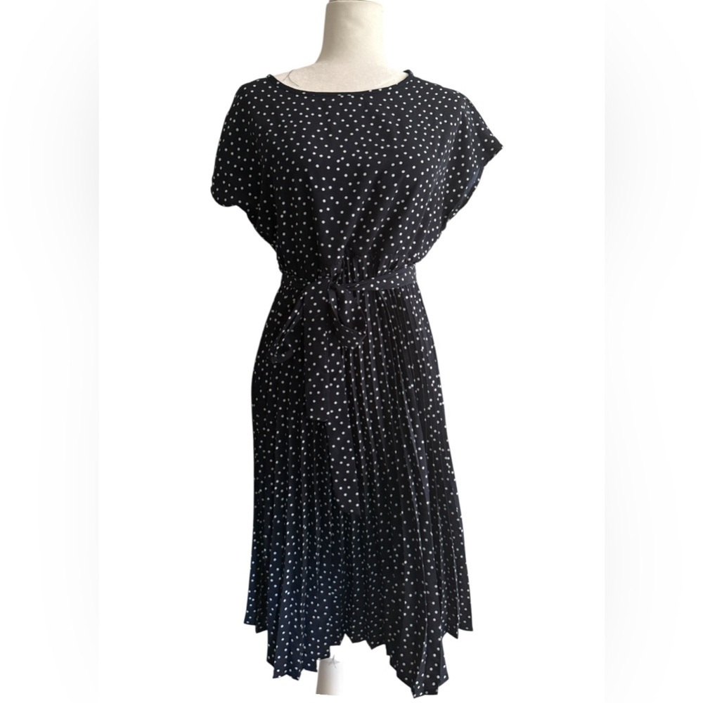 Elegant Black Polka Dot Dress - Picture 2 of 3